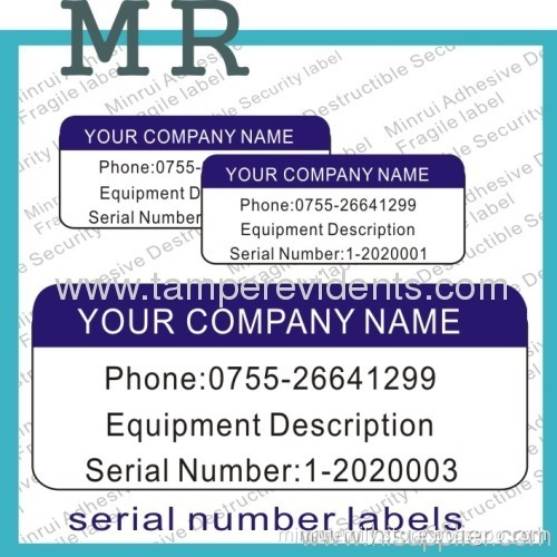 Custom Tamper Evident Asset Sticker,printable Tamper Proof Property Label With Company Name&amp; Logo,destructive Labels 